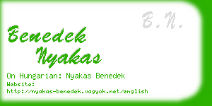 benedek nyakas business card